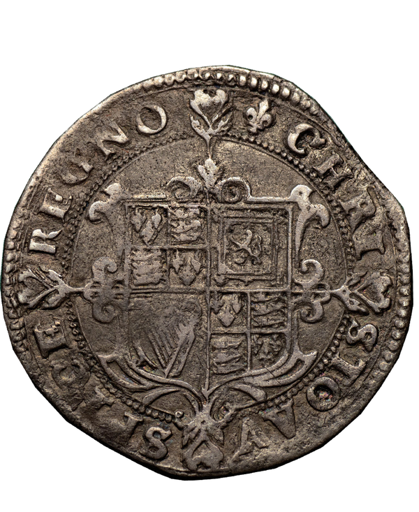 1625 CHARLES I TOWER MINT mm LIS HALFCROWN