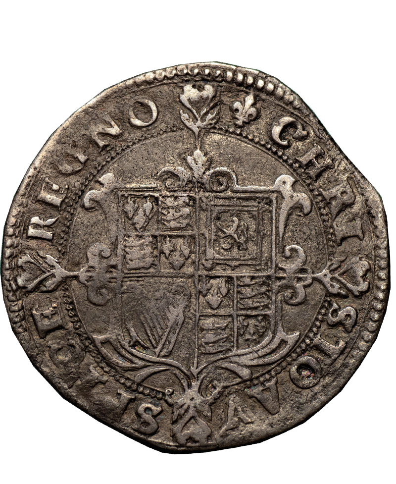 1625 CHARLES I TOWER MINT mm LIS HALFCROWN