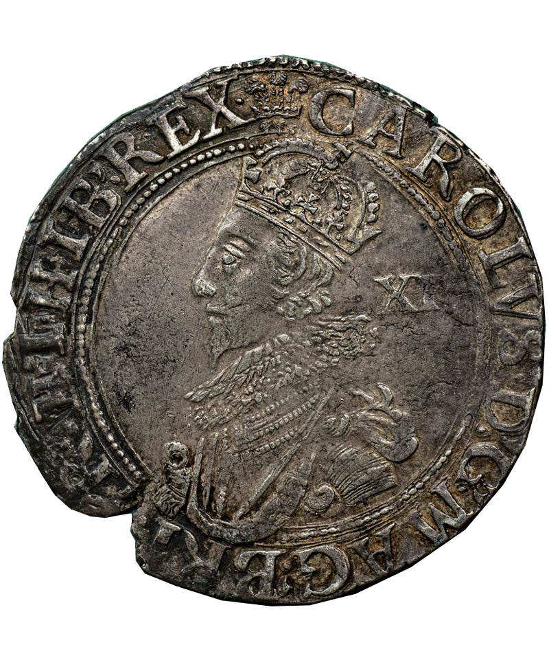1630-31 Charles I Tower Mint mm Plume Shilling