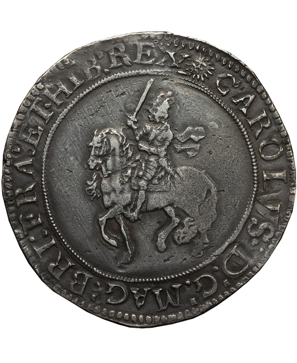 1645-6 Charles I tower Mint under parliament mm Sun Crown