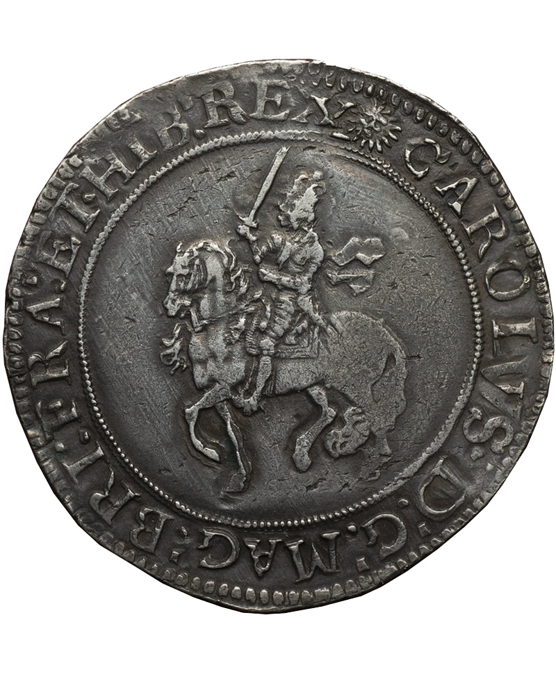 1645-6 Charles I tower Mint under parliament mm Sun Crown