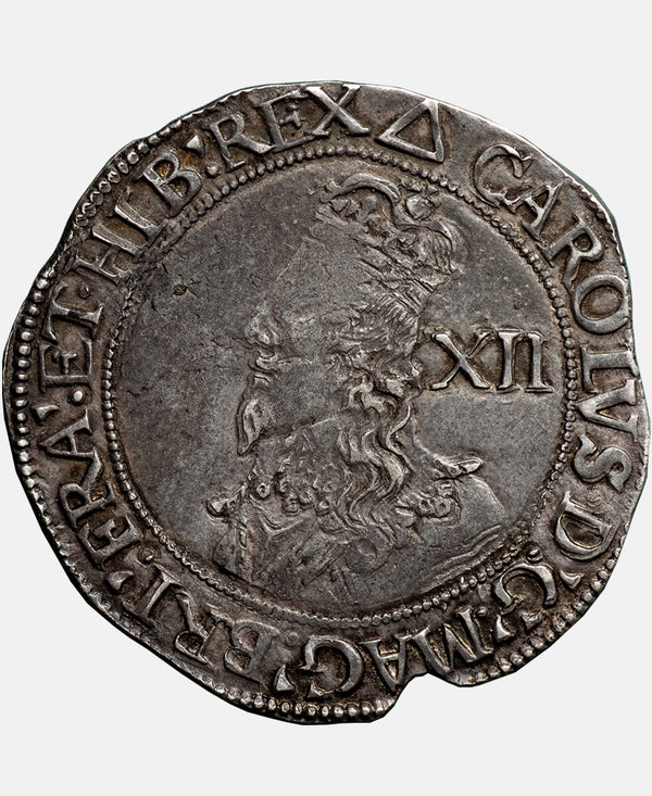 1639-40 Charles I Tower Mint mm Triangle over Anchor over Tun Shilling
