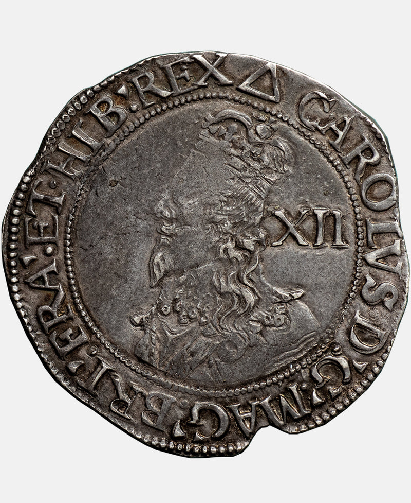 1639-40 Charles I Tower Mint mm Triangle over Anchor over Tun Shilling