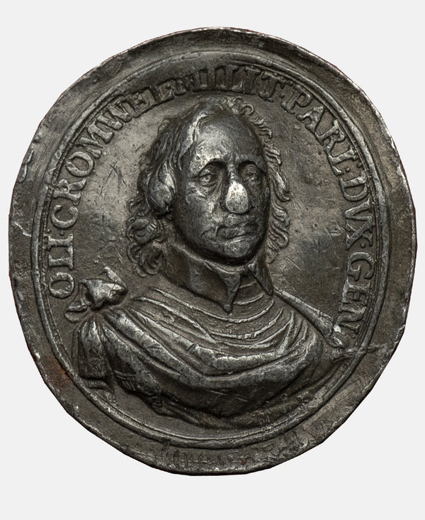 1649 - 1658 Oliver Cromwell Uniface Oval Medal