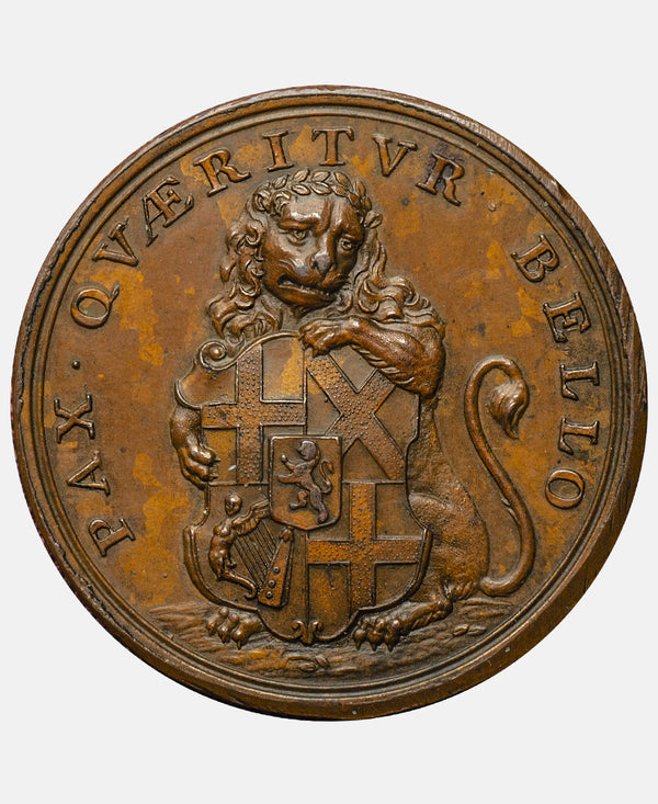 1650 Oliver Cromwell Lord Protector Medal in Copper