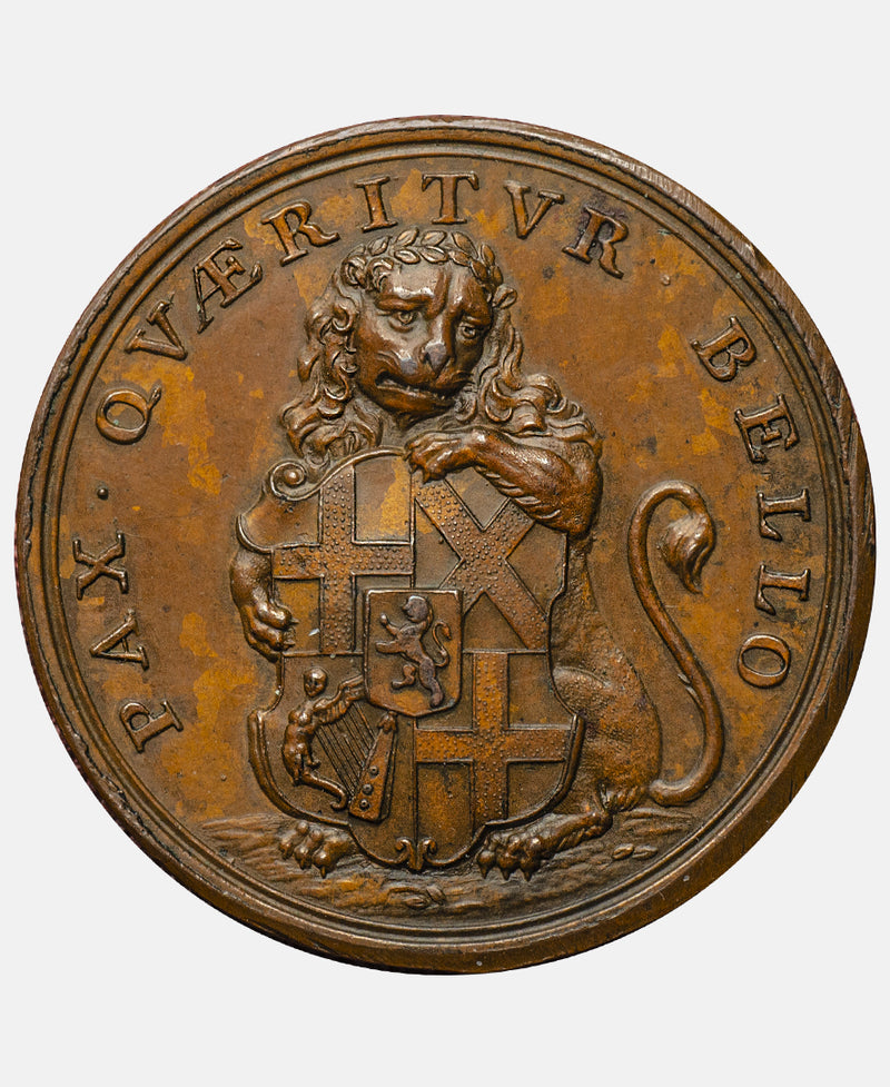 1650 Oliver Cromwell Lord Protector Medal in Copper