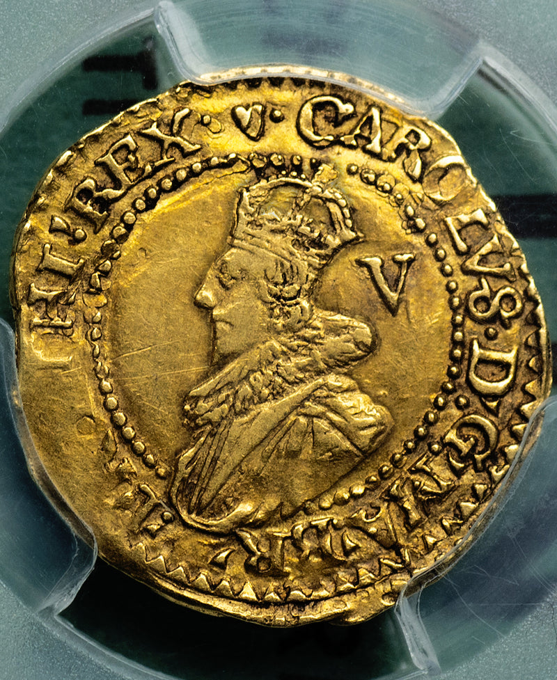 1629 - 30 Charles I Tower Mint Gold Crown - PCGS GRADED AU55 - FINEST KNOWN !