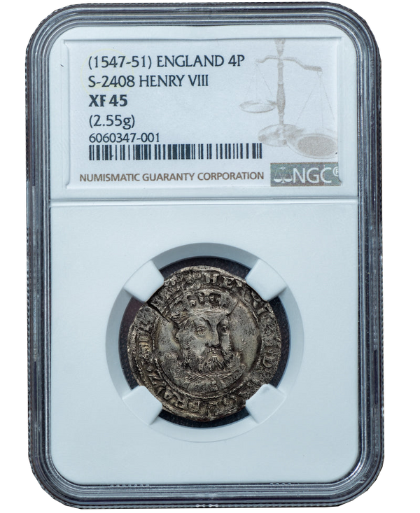 1547-51 Edward VI in the Name of Henry VIII  Canterbury Mint Groat (S.2408)