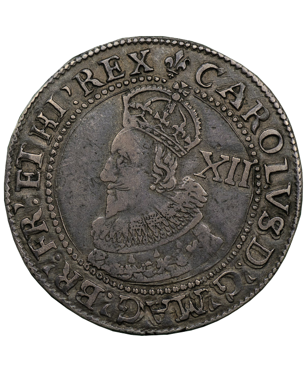 1625 Charles I Tower Mint mm Lis Plume over Shield Shilling - extremely rare