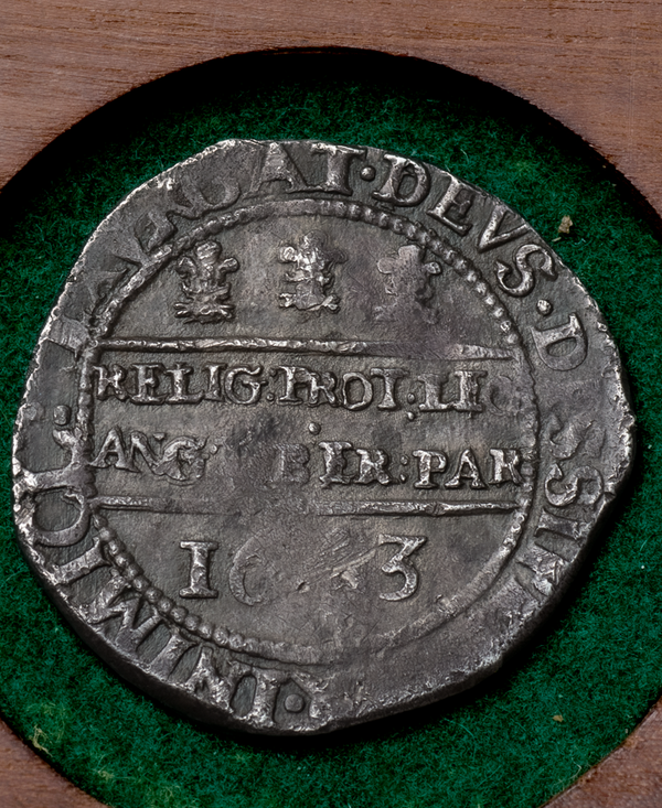 1643 Charles I Oxford Mint Halfcrown - INIMICI error