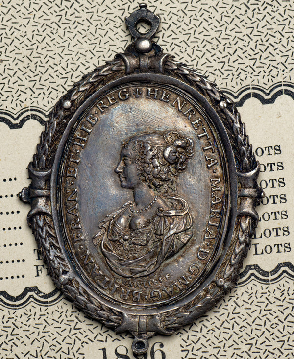 1642 - 49 Charles I and Henrietta Maria Royalist Supporters Badge / Medal of presentation