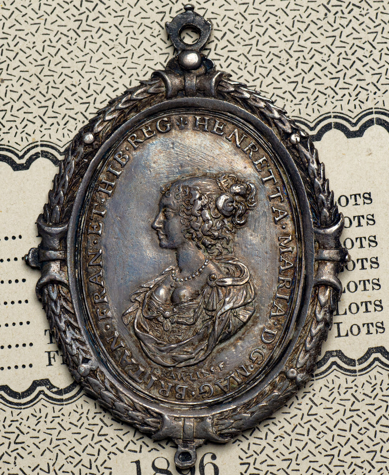 1642 - 49 Charles I and Henrietta Maria Royalist Supporters Badge / Medal of presentation