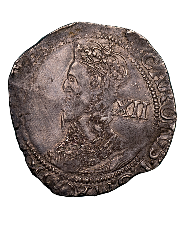1645 - 46 Charles I Tower Mint mm Sun Shilling