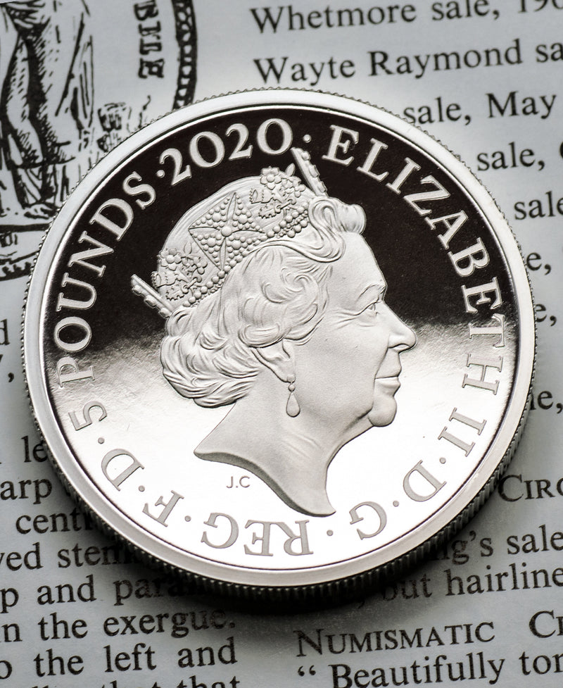 2020 Elizabeth II Three Graces Silver Proof 2 ounce Five Pounds