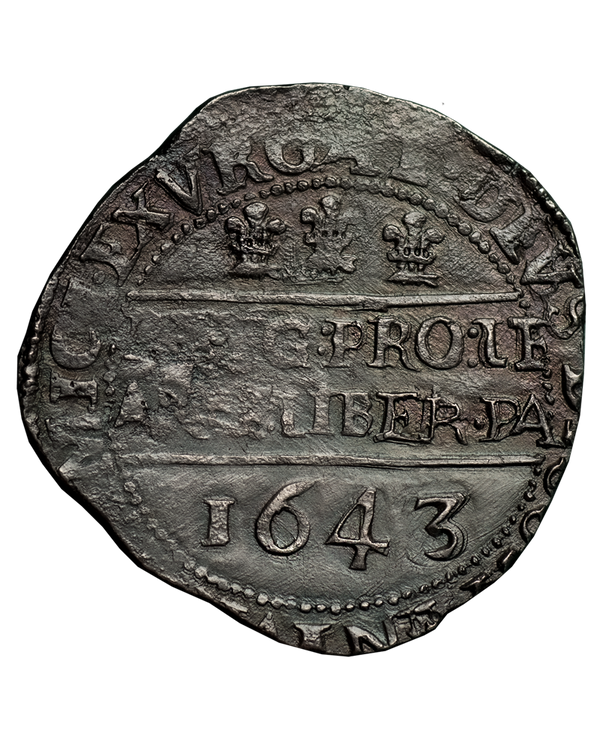 1643 Charles I Oxford Mint Halfcrown - Bull 605/17E